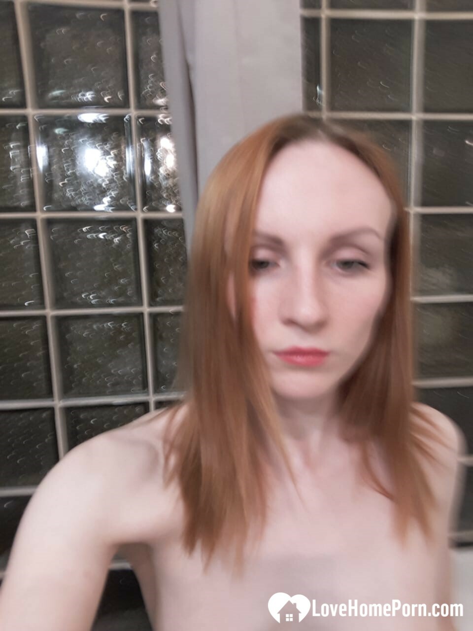 Skinny redhead with small tits in the mirror — 43