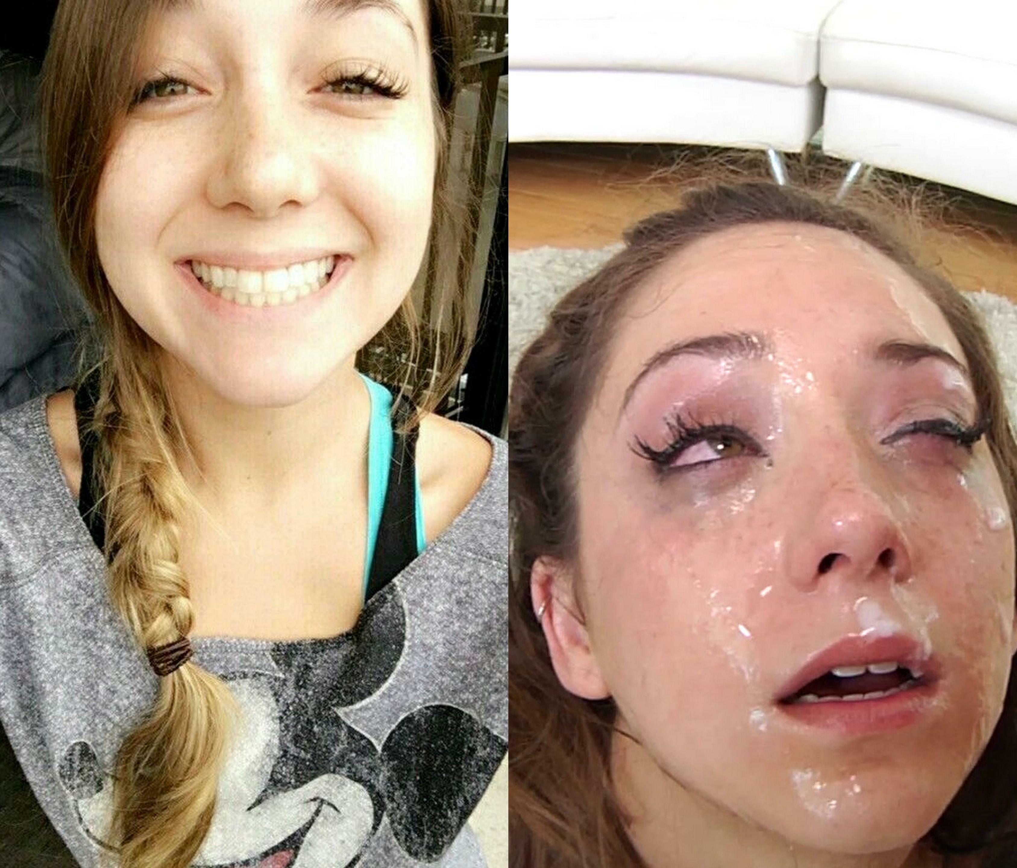 Before and after bukkake — 9